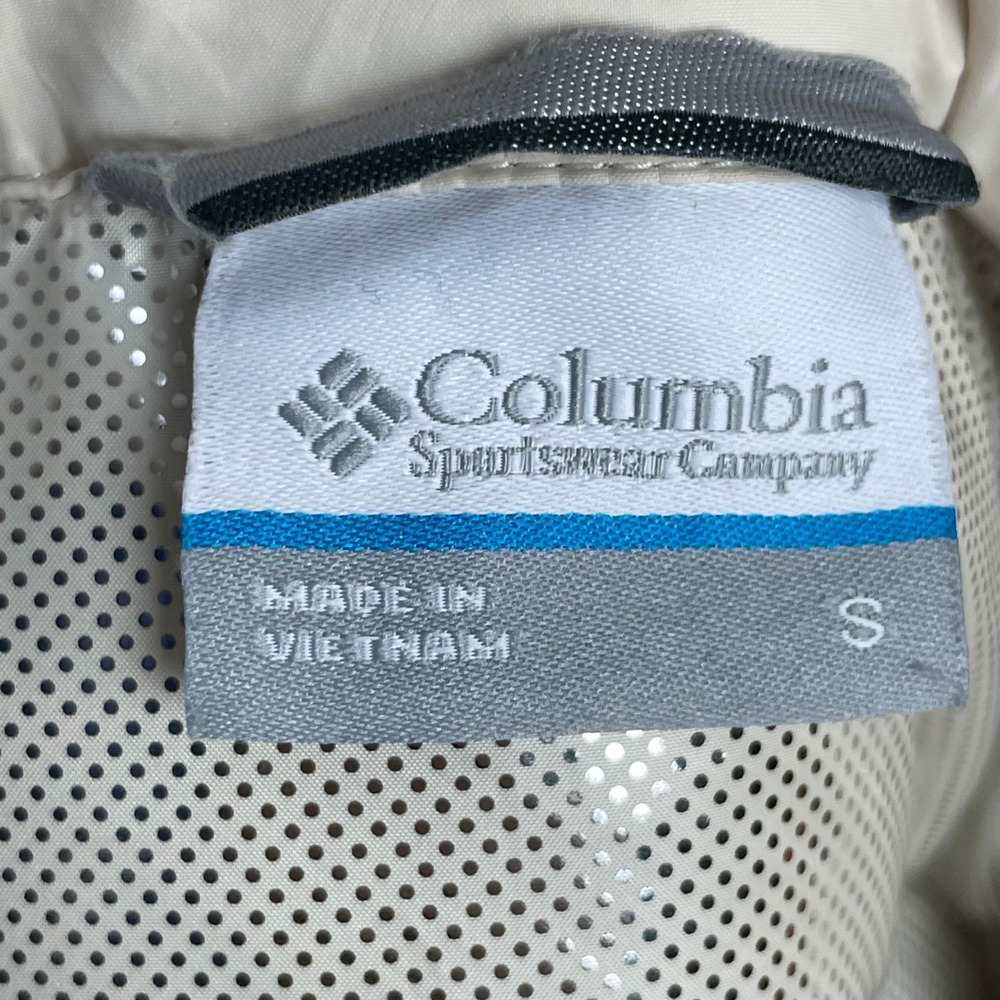 Columbia Pike Lake II Cropped Insulated Jacket Omni-Heat Puffer Coat Brown White - Picture 11 of 16
